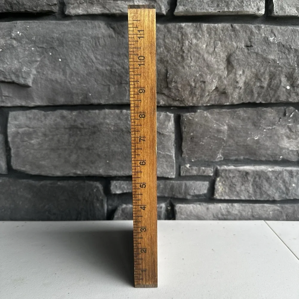 Vintage Upcycled Ruler Yard Stick Trinket Knick Knack Wall Shelf Cottage Granny